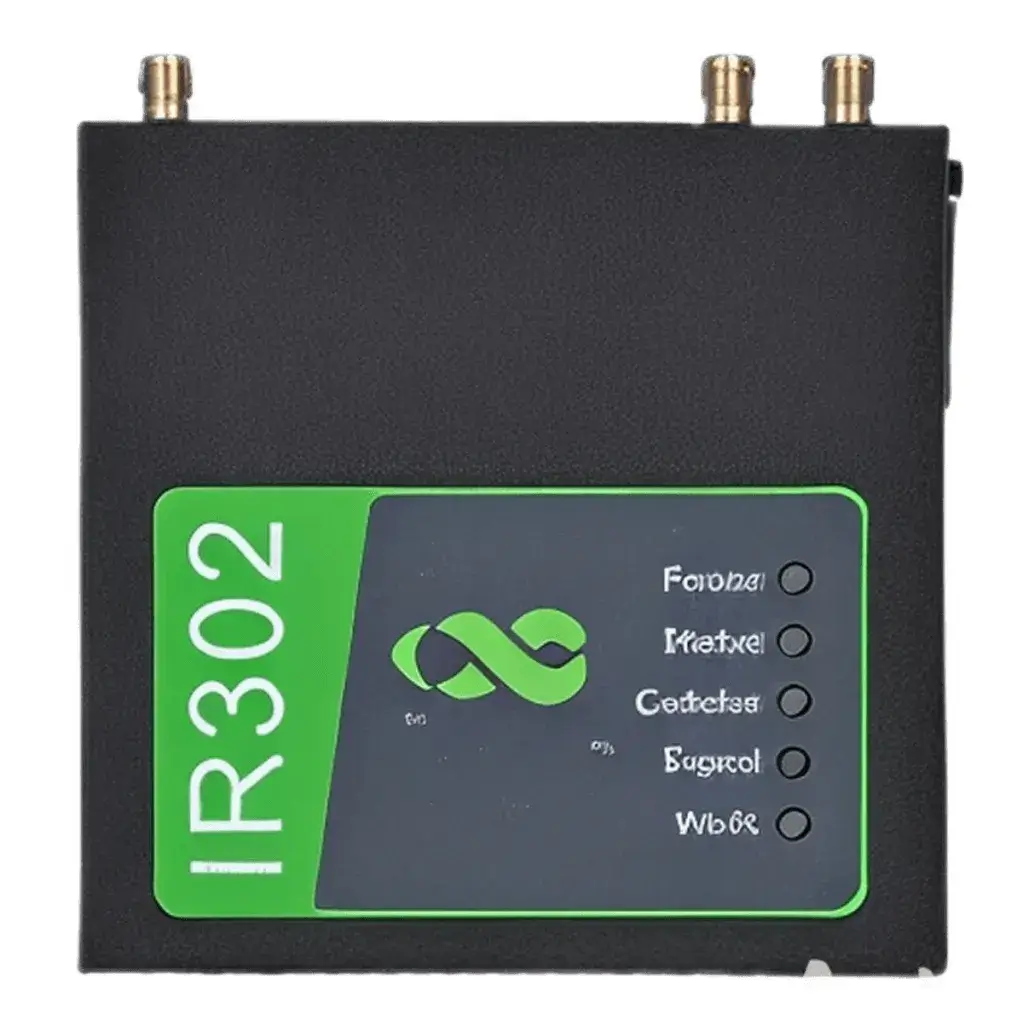 Router celular industrial estándar - Detalle de puertos y conectores